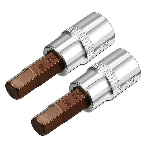 Tasharina 2 Pcs 1/4-Inch Drive 6mm Hex Bit Socket, S2 Steel