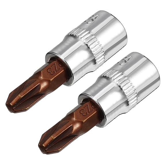 Tasharina 2 Pcs 1/4-Inch Drive PZ3 Pozi Bit Socket, S2 Steel