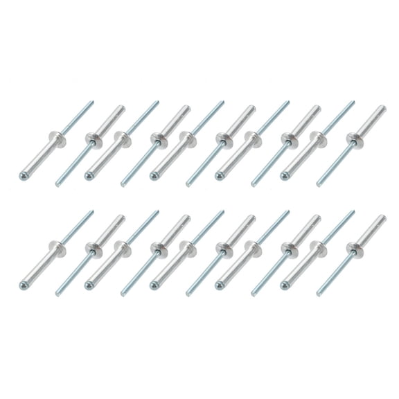 Tasharina 20 Pcs 4mm x 25mm Aluminum/Steel Open End Blind Rivets