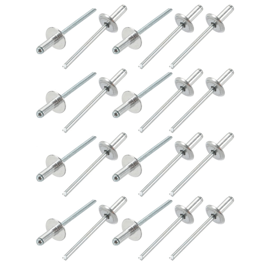 Tasharina 20Pcs 4mm x 10mm Aluminum Open End Large Flange Blind Rivets ...