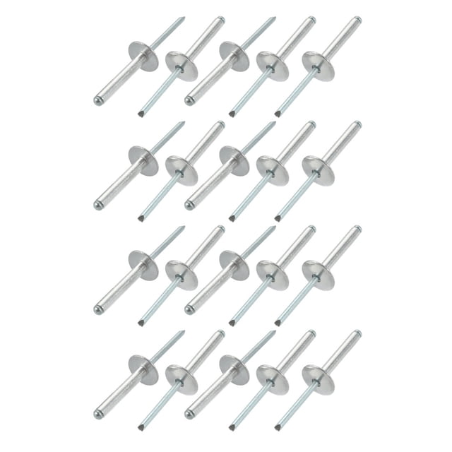 Tasharina 20Pcs 5mm x 30mm Aluminum Open End Large Flange Blind Rivets ...