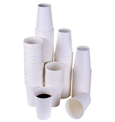 TashiBox 12 oz White Hot Drink Paper Cups - 120 Count - Disposable ...