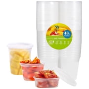 TashiBox [8 oz,16oz,32oz,48Sets,16Sets each size] Plastic food storage containers with lids airtight,BPA Free,Microwave/Dishwasher/Freezer Safe