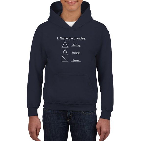 Task: Name The Triangles Hoodie Juniors -Smartprints Designs,  Large