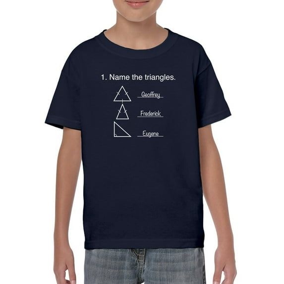 Task: Name The Triangles T-Shirt Juniors -Smartprints Designs, Medium