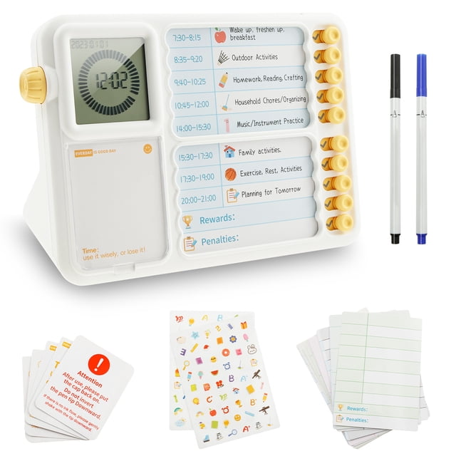 Task Timer for Kids Silent Visual Timer with Chore Chart Board ...
