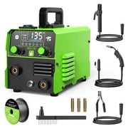TaskStar 3 in 1 MIG Welder, 110V 135A Gasless Flux Core MIG/Stick/Lift TIG, Portable IGBT Inverter Welding Machine for DIY & Repair