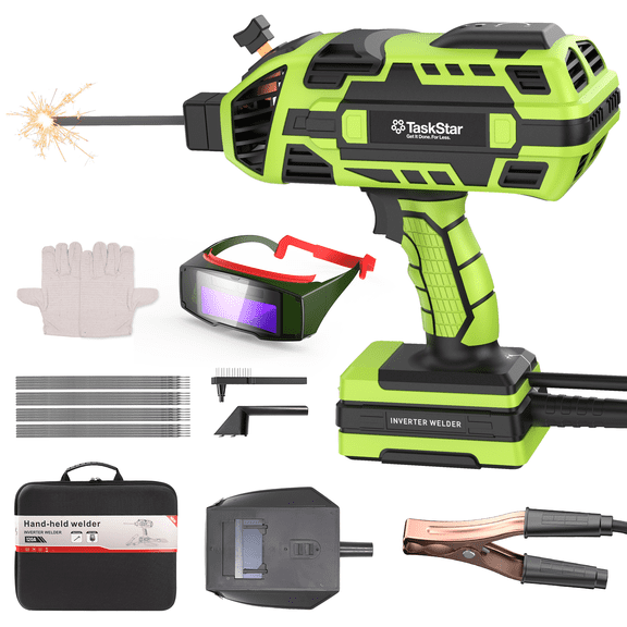 TaskStar 6Gears 110V 120A Welder Portable Arc Force Welding Gun Machine with IGBT , Compatible with 3/32"-1/8" Rods, for Repair Welding