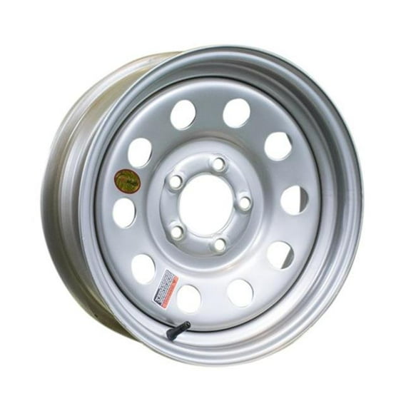 Taskmaster TMC-X550545SM1 15 x 5 in. Modular Trailer Wheel, Silver - 5 x 4.5 in. Bolt Pattern