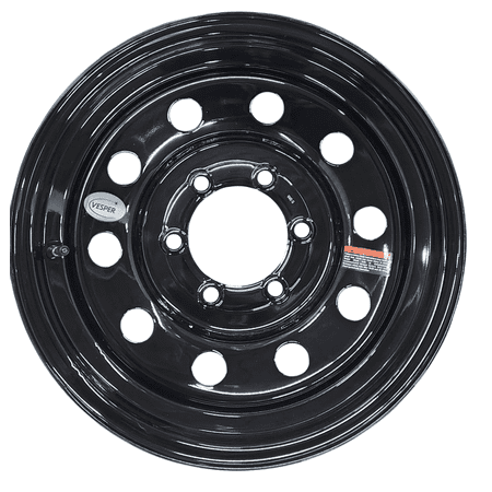 Taskmaster Vesper Steel Trailer Wheel Rim 16x6 6x5.5 Black Mod