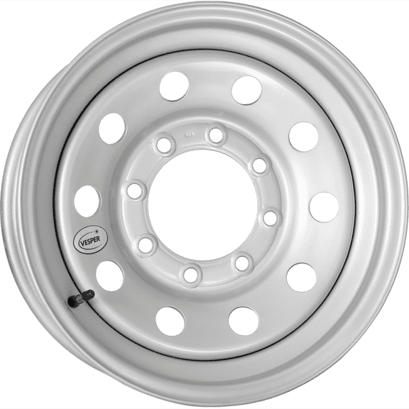 Taskmaster Vesper Steel Trailer Wheel Rim 16x6 8x6.5 Silver Mod 5.12 Center Bore