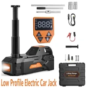 Taskstar 12V DC Low Profile Floor Jack 5 Ton Hydraulic Electric Car Jack Lifting Range 4.7 to 17.7 12-45cm ,Built-in Inflatable Pump