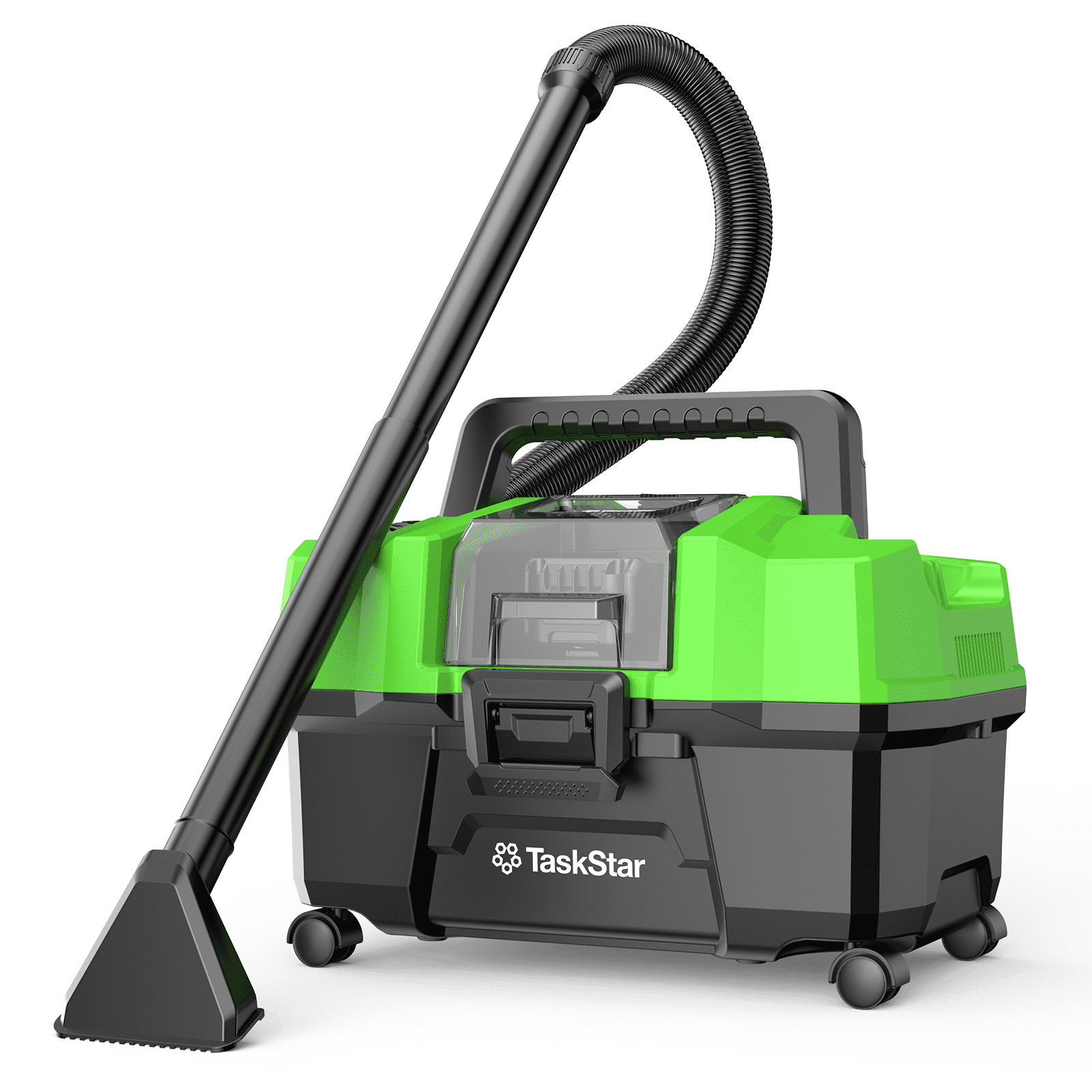 Taskstar 2.6 Gal Brushless Cordless Shop Vacuum Wet Dry with Blower, 2 *4.0Ah Batteries, Strap, 4 Wheels for Garage, Car, Workshop, House