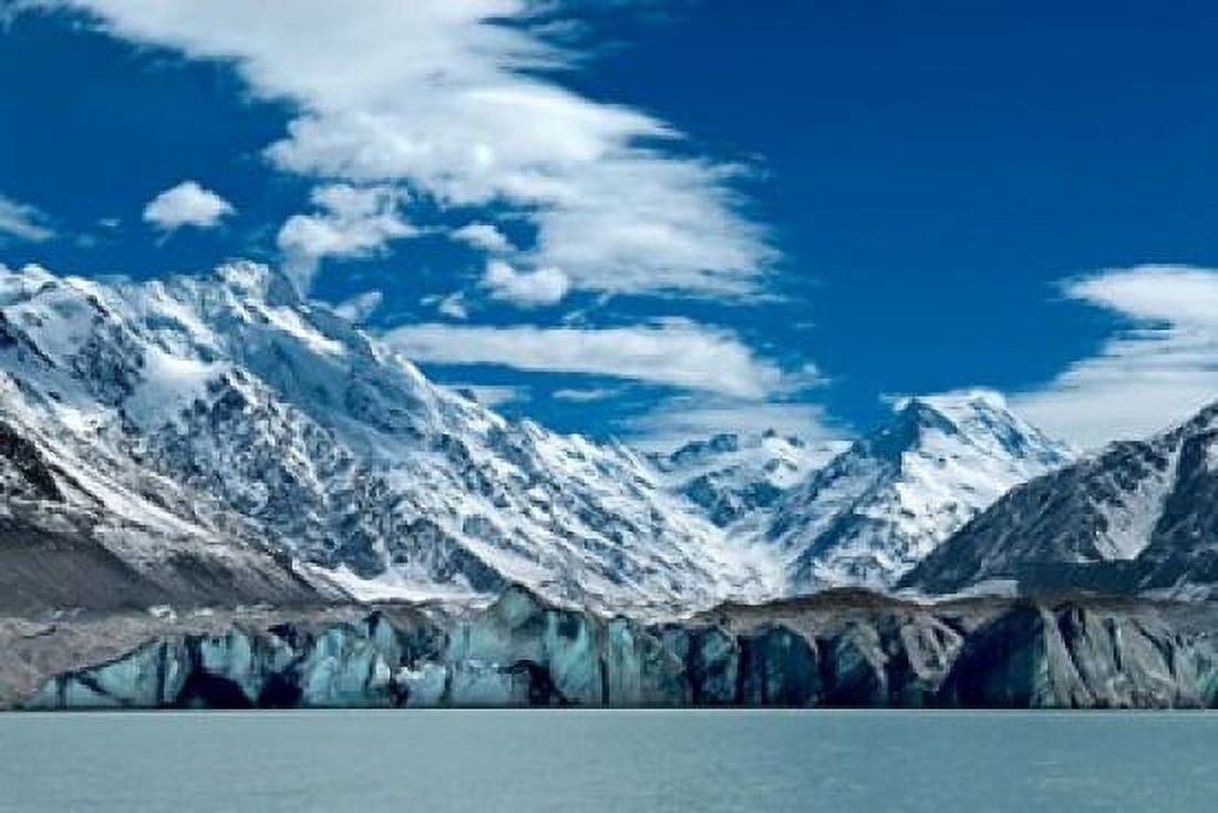 Tasman Glacier Terminal Lake South Island New Zealand Canvas Art - David Noyes DanitaDelimont (20 x 13)