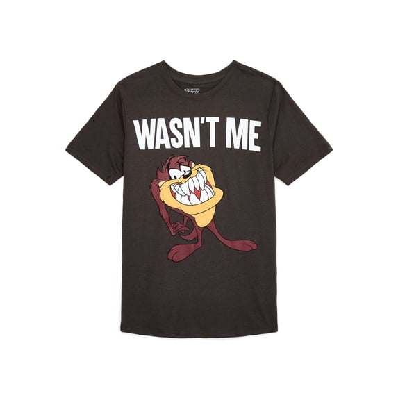 Tasmanian Devil Boys Wasn’t Me Graphic Tee with Short Sleeves, Sizes 4-18