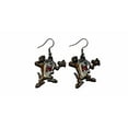thumbnail image 1 of Tasmanian Devil TAZ Enamel Metal French Wire Earrings, 1 of 1