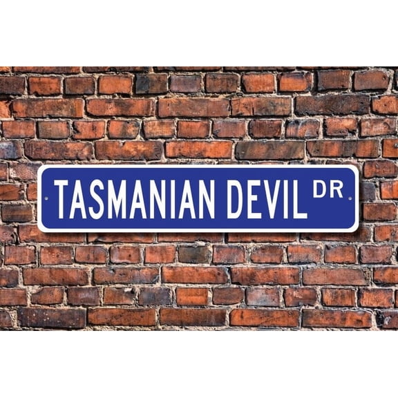 Tasmanian Devil Tasmanian Devil Gift Tasmanian Devil Sign Tasmanian decor Tasmanian Devil lover Metal Aluminum Sign - Size: 16 x 4 Inches