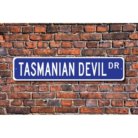 Tasmanian Devil Tasmanian Devil Gift Tasmanian Devil Sign Tasmanian decor Tasmanian Devil lover Metal Sign Size: 4 x 16 Inch
