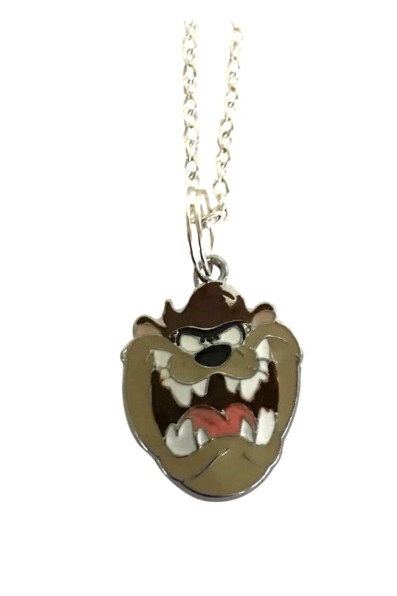 Taz Tasmanian Devil Looney Tunes Pendant Necklace Cartoon Character Jewelry