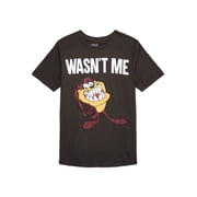 Tasmanian Devil Boys Wasn’t Me Graphic Tee with Short Sleeves, Sizes 4-18