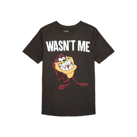 Tasmanian Devil Boys Wasn’t Me Graphic Tee with Short Sleeves, Sizes 4-18