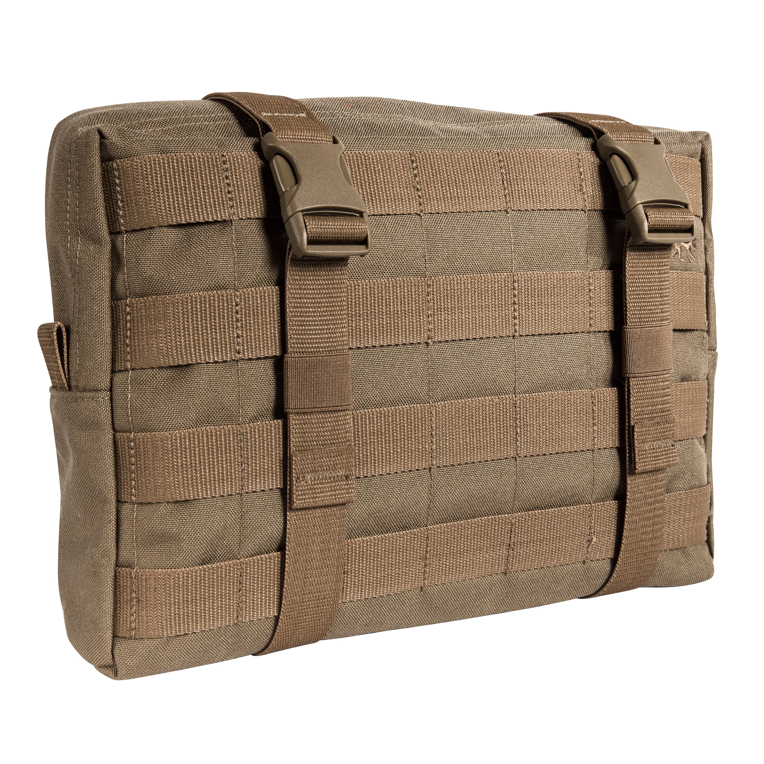 Tasmanian Tiger Tac Pouch 10, Tactical Flat MOLLE Backpack Lid Pouch, Compression Straps, YKK Zippers, Coyote