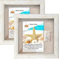 thumbnail image 1 of Tasse Verre 8x8 Rustic White Shadow Box Frame (2-Pack) - Ready to Hang Shadowbox Display - Easy to Use -, 1 of 6