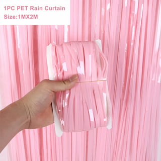 1pc 2m Gradient Rainbow Colored Aluminum Foil Rain Silk Table