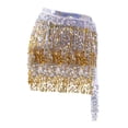 thumbnail image 1 of Tassel Belly Dance Short Hip Scarf Shiny for Beach Stage Performance Holiday and Yellow, 1 of 9