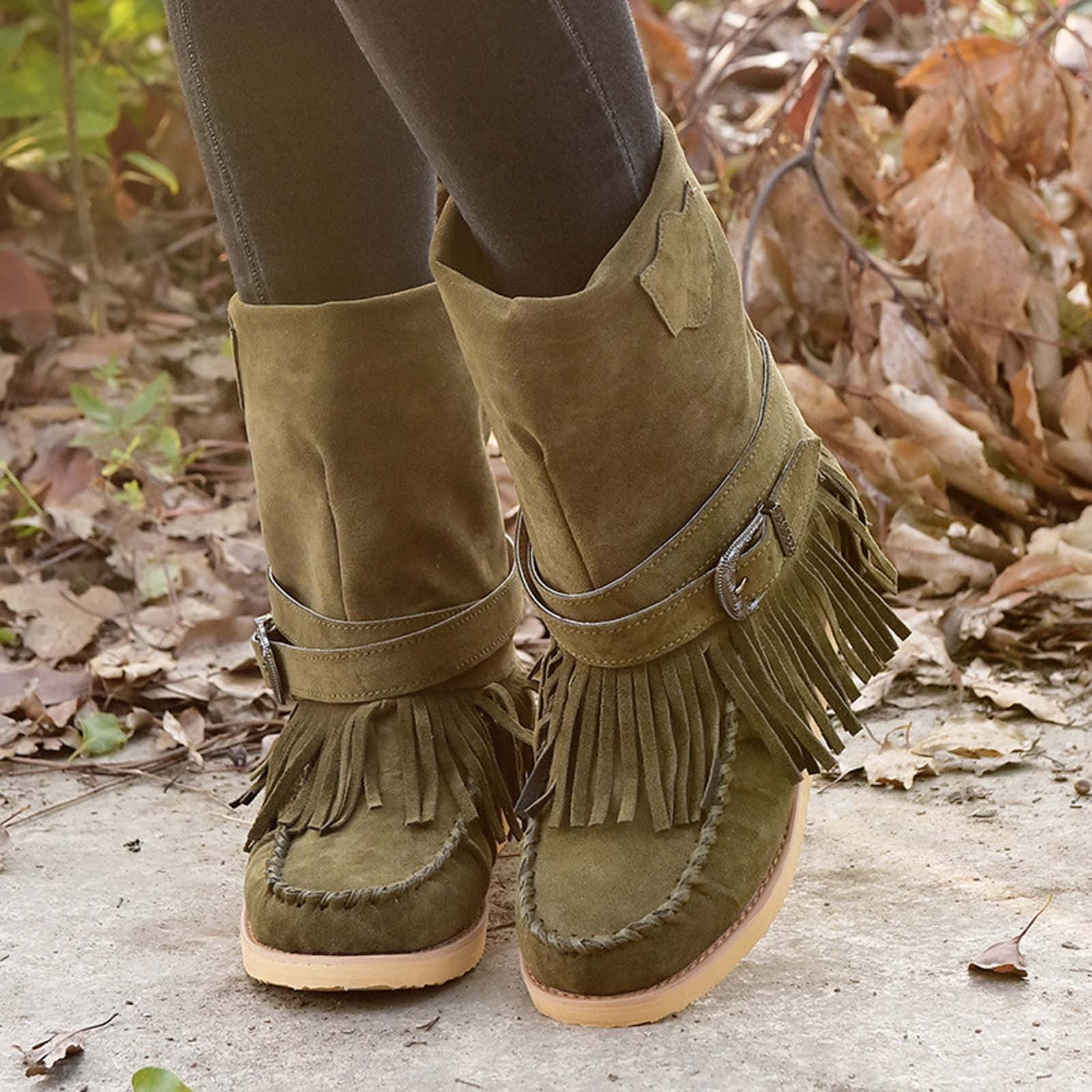 Flat tassel boots outlet