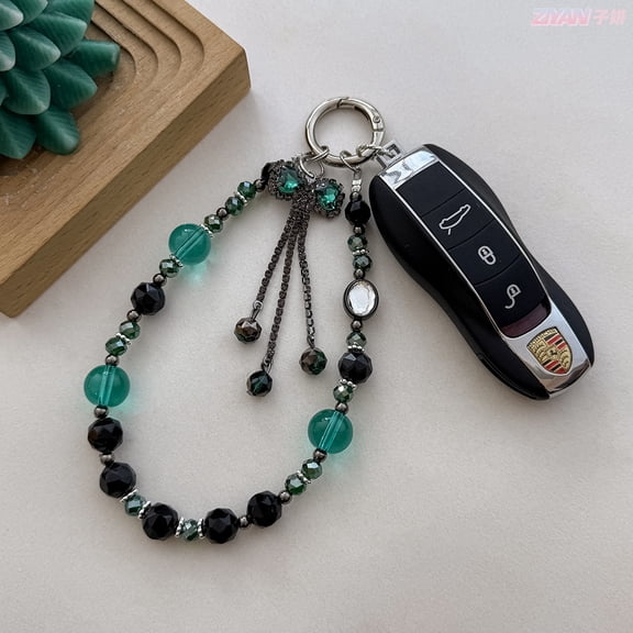 Tassel Bow Phone Charms Strap Shiny Crystal Beaded Phone Chain Luxury Phone Wrist Strap Bag Charms Cell Phone Lanyards for Women Phone Lanyard Wristlet Keychain Accessories