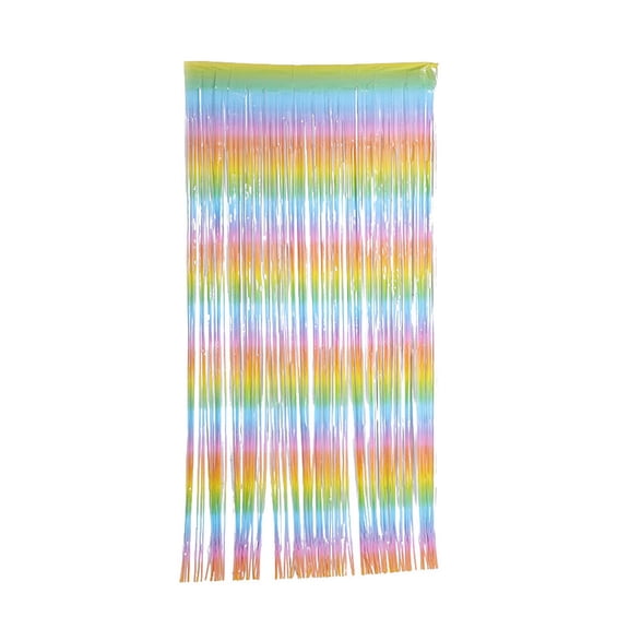 NIAIZEK Multi Color Foil Fringe Curtain for Parties and Stage Performances 1 Pc