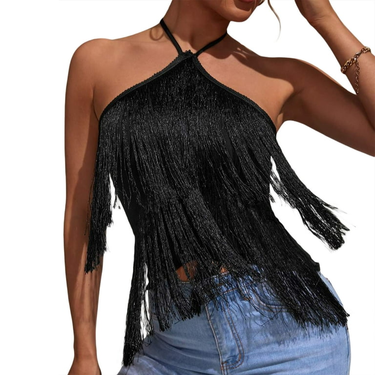 Sexy Solid Sequins Backless Halter Tops Sexy Solid Sequins Backless Halter Tops