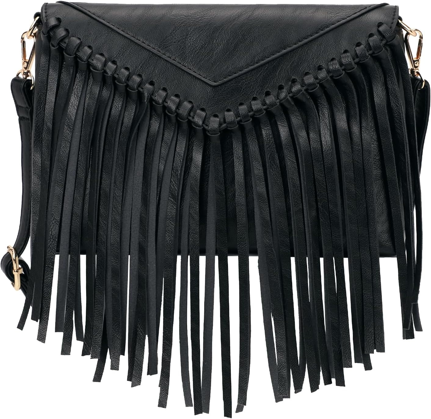 Tassel Crossbody Purse for Women PU Leather Western Hobo Fringe Handbag Shoulder Bag