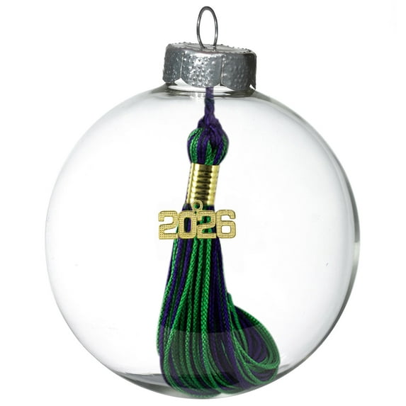 Tassel Depot 2026 Graduation Ornament - Over a Hundred Colors Available - Purple / Kelly