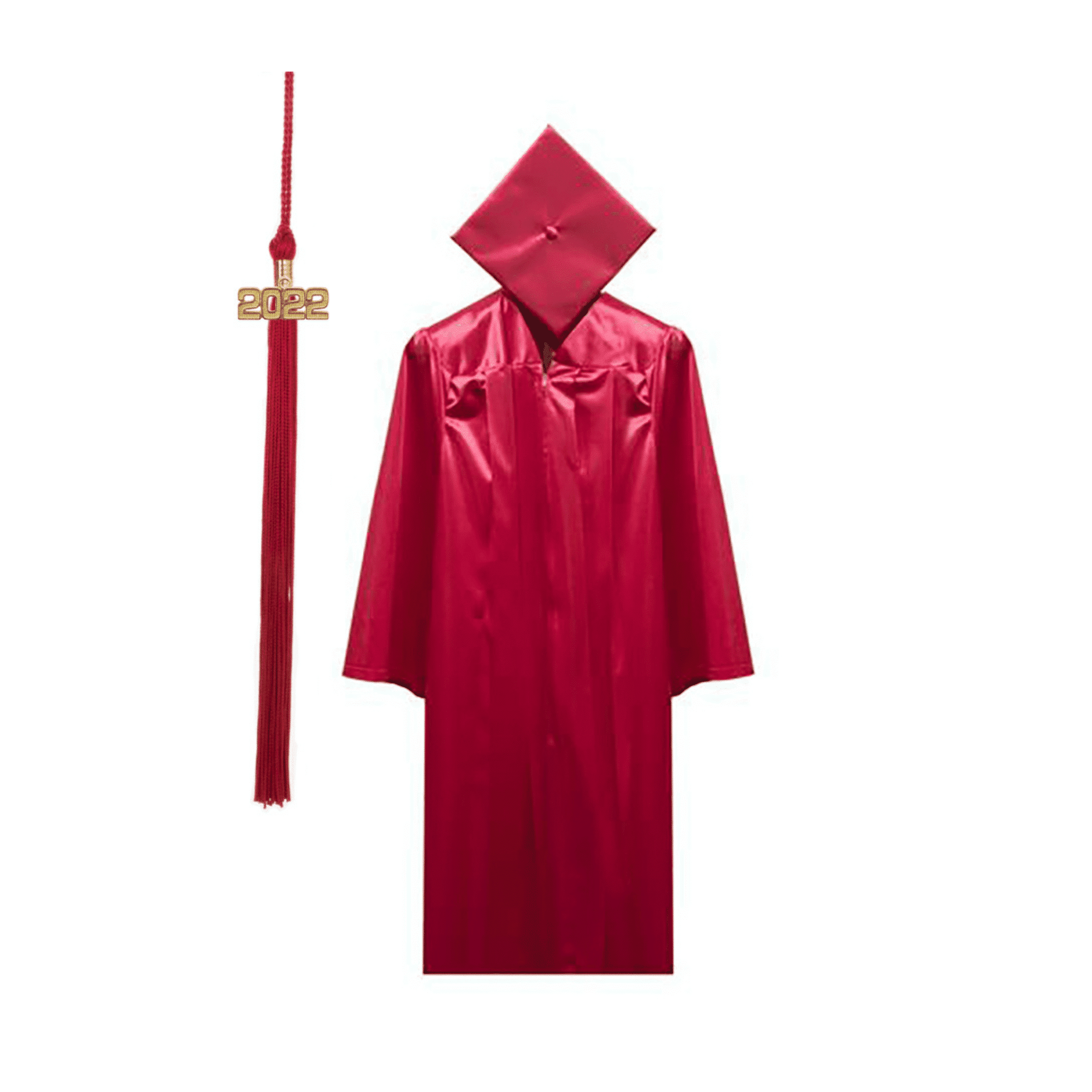 GraduationMall Matte Graduation Gown Cap Tassel Set 2024 For High School And Bachelor Forest Green 45 50 52 - View #9