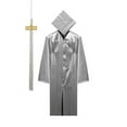 thumbnail image 1 of Tassel Depot Graduation Cap and Gown Set with Tassel - Made in USA - Perfect for High School or College 2023 - Silver - Medium, 1 of 6