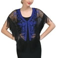 thumbnail image 1 of Tassel Embroidery 20s Formal Dress Accessories Bolero Shrug Shawl Capelet Cover Up, 1 of 3