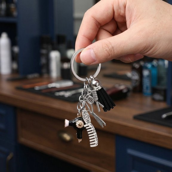 FONDOTIN Zinc Alloy Tassel Keychain Charm for Handbags, Backpacks, and Accessories