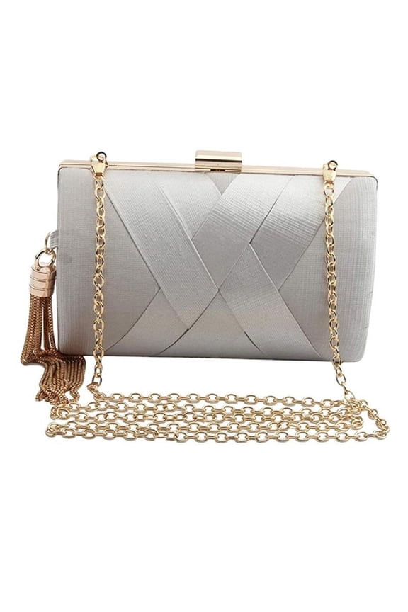 Tassel Silk Evening Bag Clutch Handbag for Party Wedding Night Out