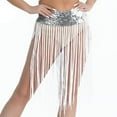 thumbnail image 1 of Tassel Skirt for Women Belly Dance Fringe Hip Scarf Sequin Wrap Shawl Rave Latin Festival Costume, 1 of 3