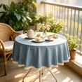 thumbnail image 1 of Tassel Tablecloth, Waterproof Dining Cover, Oil Proof Rectangular Mat, Elegant Embroidered Design and Stain Resistant Surface for Coffee Tables, Dining Tables, and Party Banquets, 1 of 6