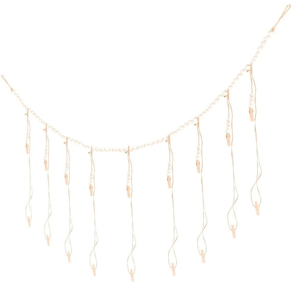 Tassel Trim Bead String Photo Storage Wall Hanging Beads Garland Home Decor Picture Collage