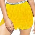 thumbnail image 1 of Tassel Tutu Skirt for Women Sexy Flowy Belly Dance Fringe Skirts Shiny Three-layer Party Prom Outfit for Beach Resort, 1 of 4