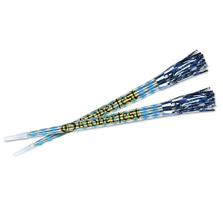 Tasseled Blue and White Oktoberfest Trumpets, 25", (18/Pkg)