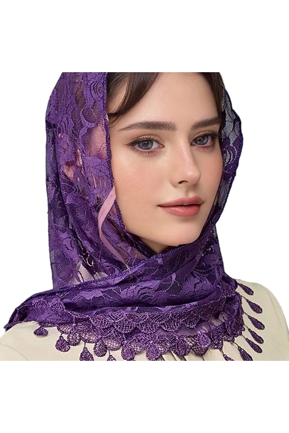 Tassels Lace Mantilla Veils Church Head Scarf Catholic Bridal Veils Chapel Church Shawl Wrap for Various Formal Occasion