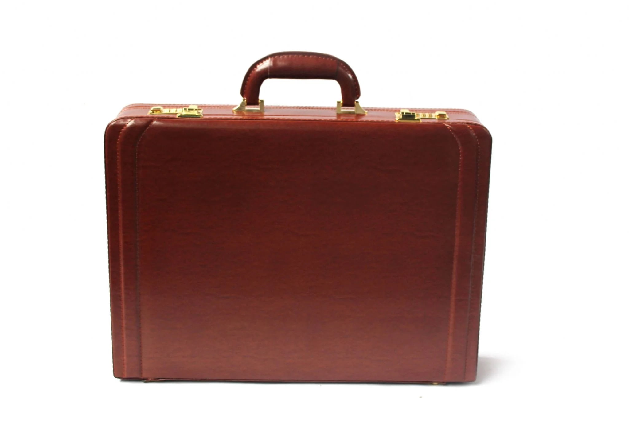 Tassia Expander Leather Attache Briefcase