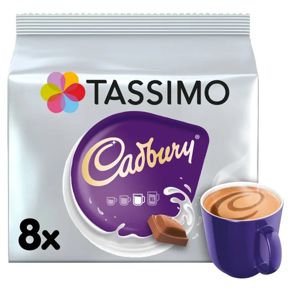Tassimo Cadbury Hot Chocolate 8 per pack - Pack of 2
