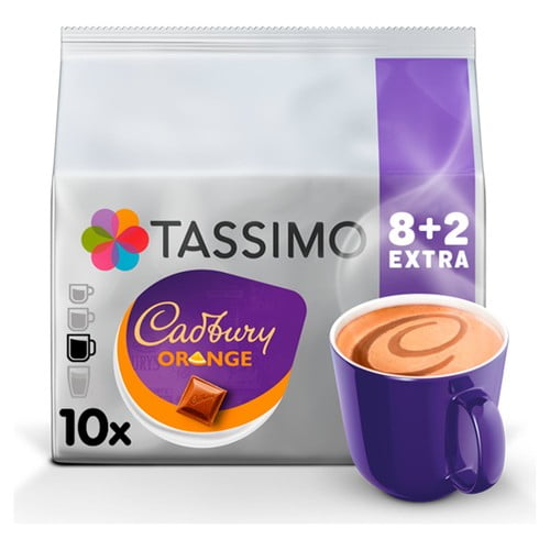Tassimo Cadbury Orange Pods, 10 pods per pack, British Import (Pack of 3)