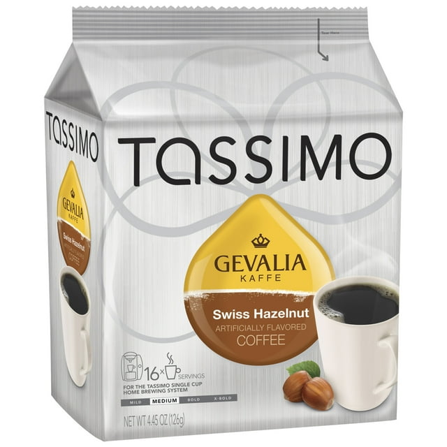 Tassimo Gevalia Swiss Hazelnut Medium Roast Coffee TDiscs for Tassimo